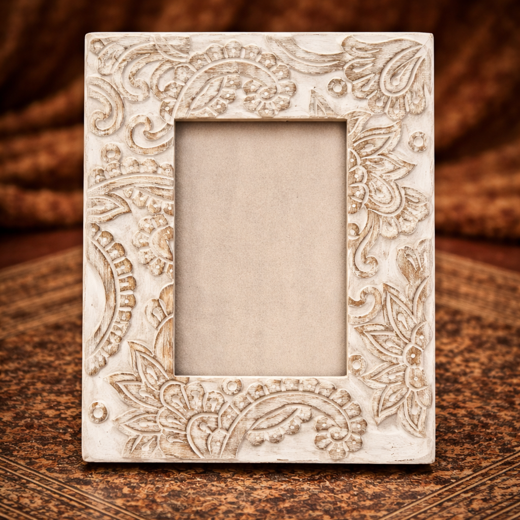 Wooden Carving Photo Frame